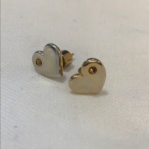 Marc Jacobs gold heart earrings